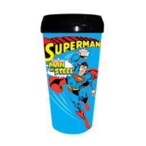 Superman Man of Steel DC Comics 16 oz. Plastic Travel Mug